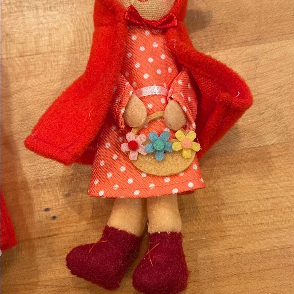 Set of Little Red Riding Hood 6” Target Ornaments -Soft Felt